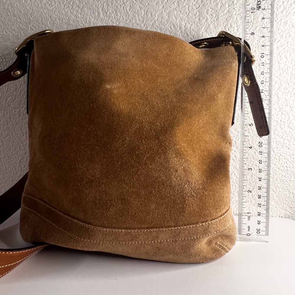 Coach Tan Suede Shoulder Bag - Picture 7 of 7